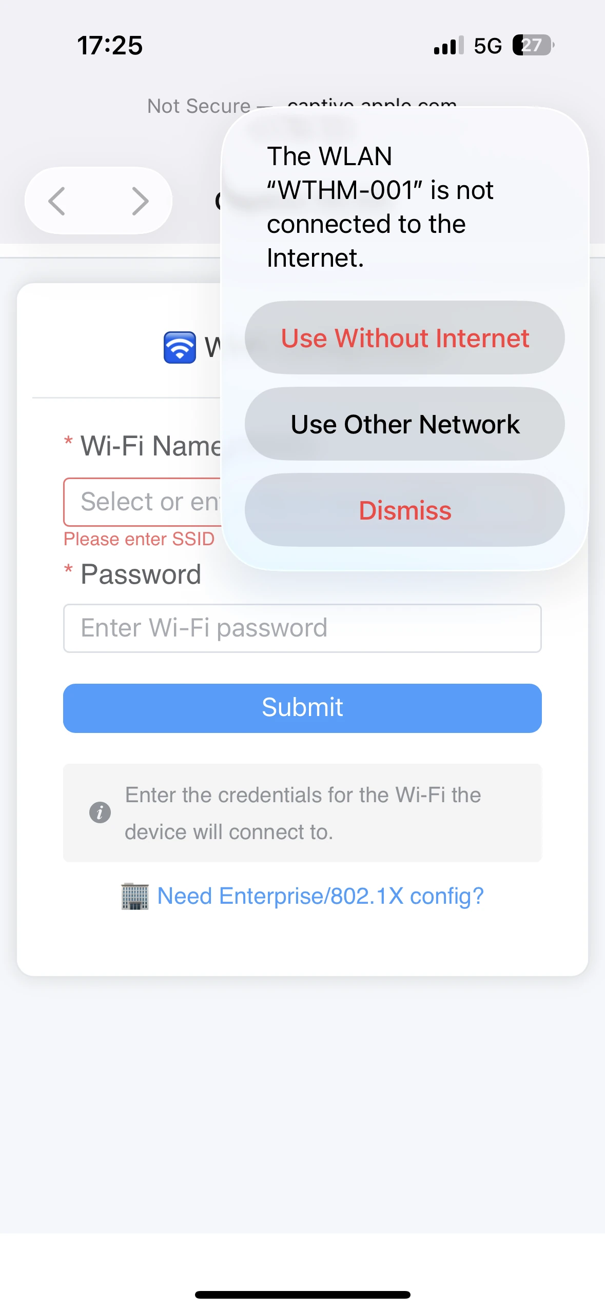 Monigear App - Option „Ohne Internet verwenden“