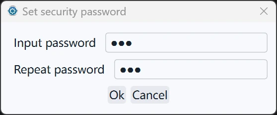 Ersteinrichtung des Passworts